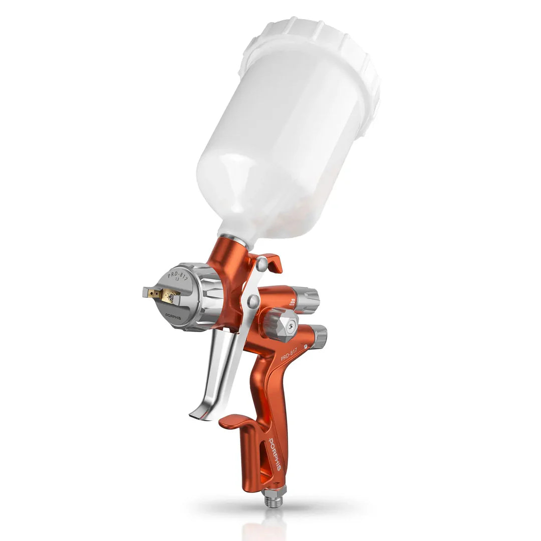 PORPHIS PRD-817 SPRAY GUN 1.3MM SPLIT NOZZLE - ORANGE