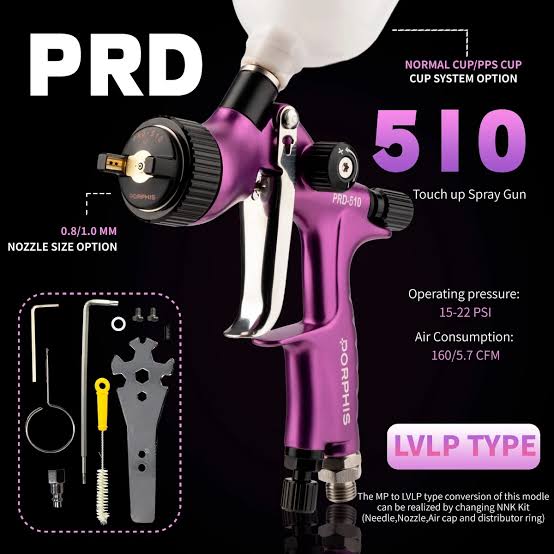 PORPHIS PRD-510 SPRAY GUN 1.3MM - PURPLE